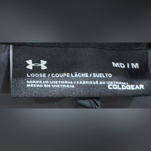 Under Armour ColdGear Army West Point Black Zip Up Logo Vest. Medium. - Picture 6 of 8